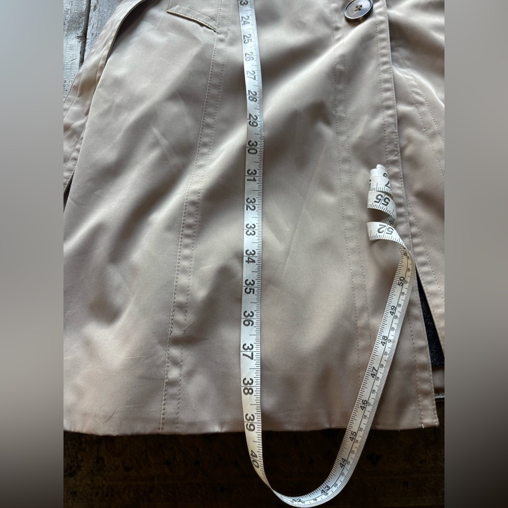 London Fog Classic Belted Trench Coat Khaki Large - Picture 4 of 14